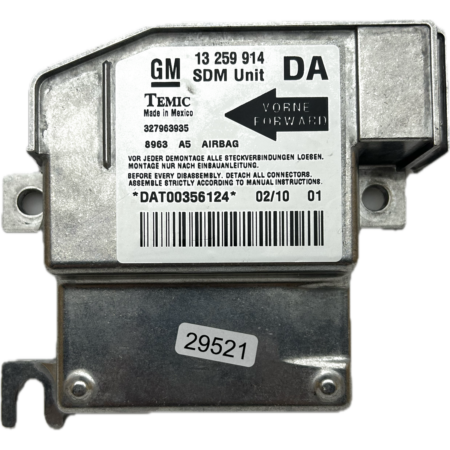 Opel Combo C Airbag-Steuergerät Reparatur