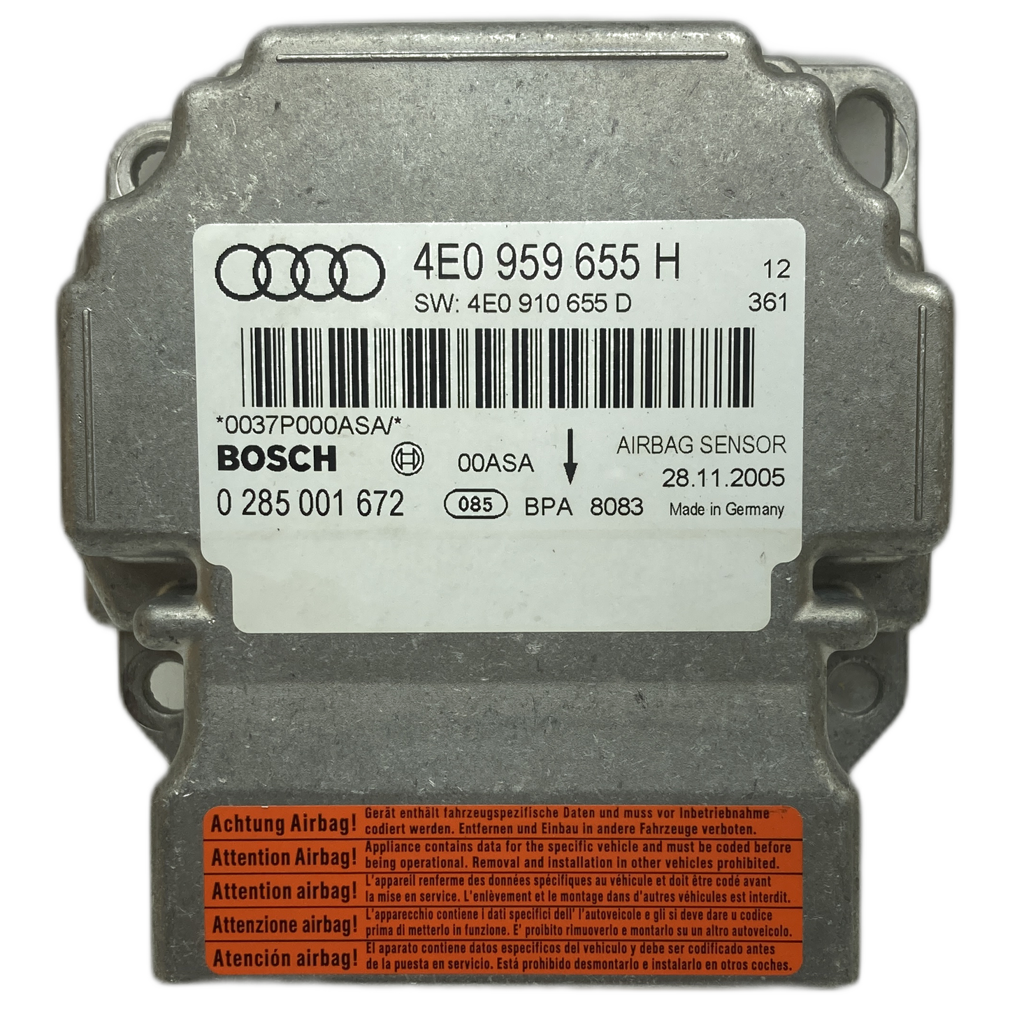 Audi S8 D3 Airbag-Steuergerät Reparatur