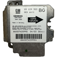 Opel Zafira A Airbag-Steuergerät Reparatur