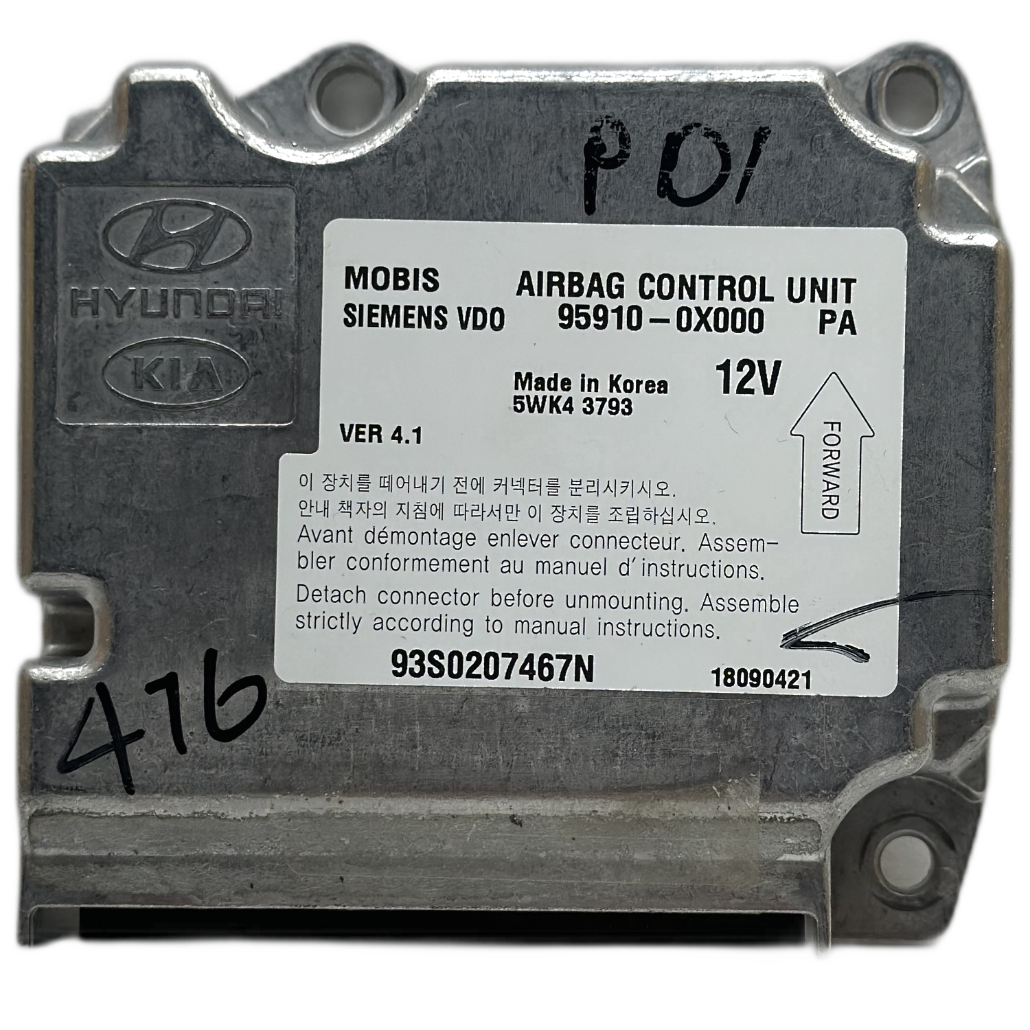 Hyundai i10 IA Airbag-Steuergerät Reparatur