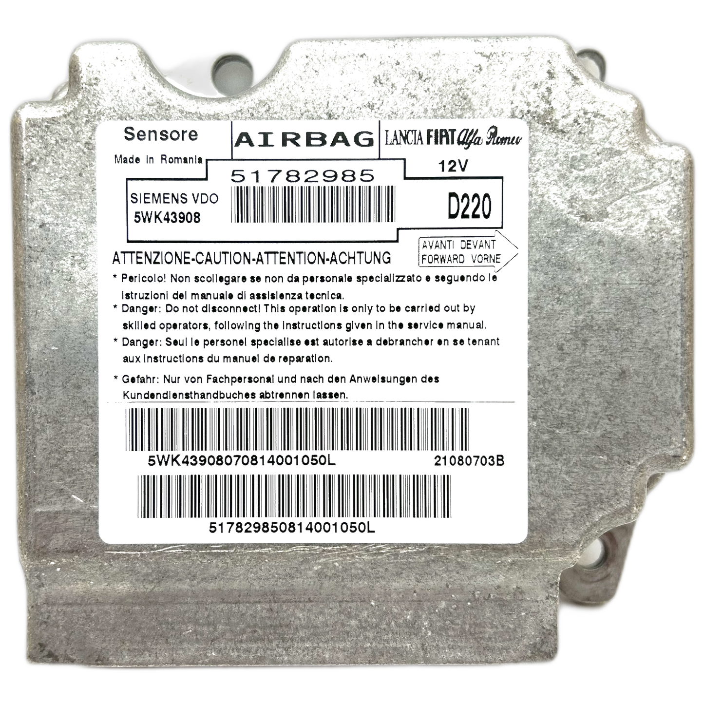 Fiat 500 330 Airbag-Steuergerät Reparatur