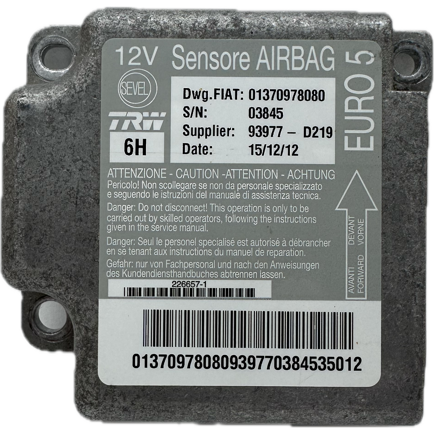 Fiat Ducato 250 Airbag-Steuergerät Reparatur