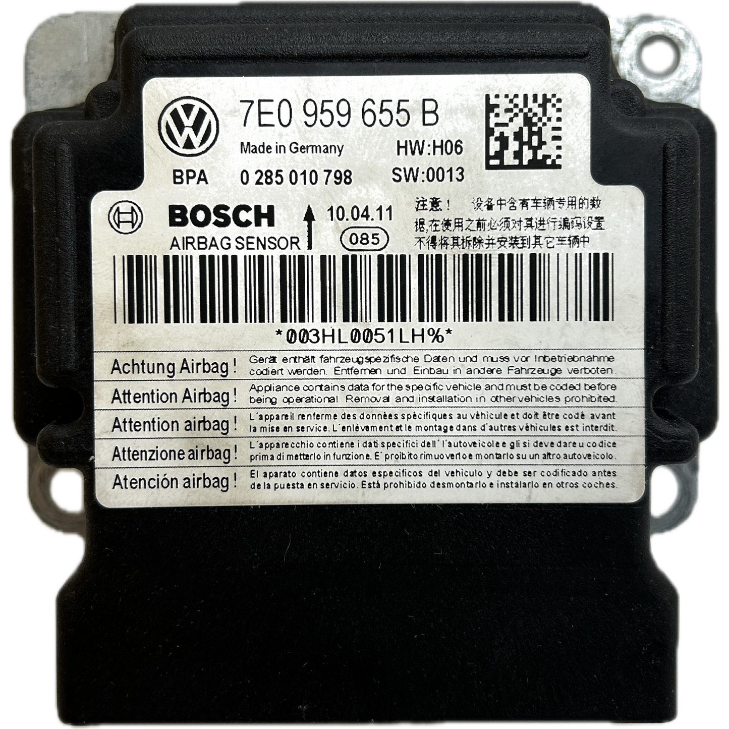 Volkswagen Caddy SA Airbag-Steuergerät Reparatur